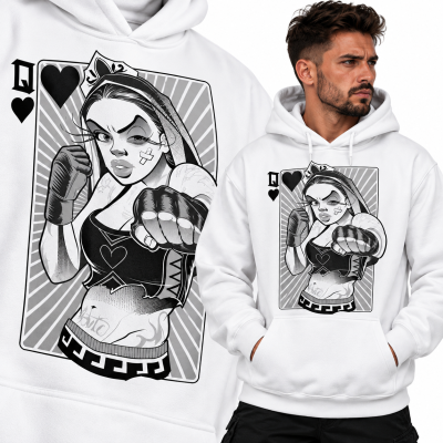 BLUZA Z KAPTUREM SPORTY WALKI SPORTOWA DAMA